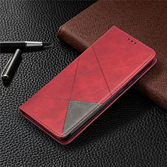 Handytasche Stand Schutzhülle Flip Leder Hülle L02 für Xiaomi Redmi 9 India Rot