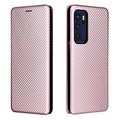 Handytasche Stand Schutzhülle Flip Leder Hülle L02Z für Motorola Moto G60s Rosegold