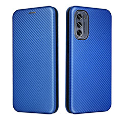 Handytasche Stand Schutzhülle Flip Leder Hülle L02Z für Motorola Moto G62 5G Blau