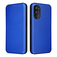 Handytasche Stand Schutzhülle Flip Leder Hülle L02Z für Motorola Moto G71s 5G Blau