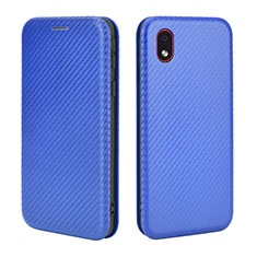 Handytasche Stand Schutzhülle Flip Leder Hülle L02Z für Samsung Galaxy A01 Core Blau