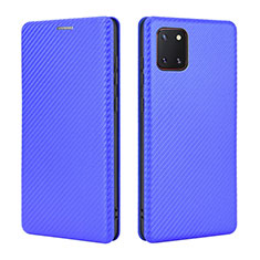 Handytasche Stand Schutzhülle Flip Leder Hülle L02Z für Samsung Galaxy A81 Blau