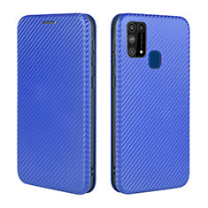 Handytasche Stand Schutzhülle Flip Leder Hülle L02Z für Samsung Galaxy M21s Blau
