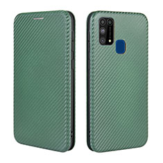 Handytasche Stand Schutzhülle Flip Leder Hülle L02Z für Samsung Galaxy M21s Grün