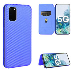 Handytasche Stand Schutzhülle Flip Leder Hülle L02Z für Samsung Galaxy S20 FE (2022) 5G Blau