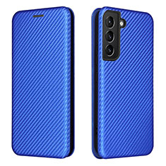 Handytasche Stand Schutzhülle Flip Leder Hülle L02Z für Samsung Galaxy S23 5G Blau