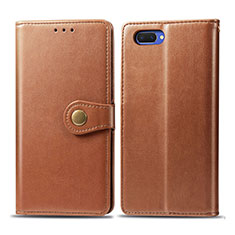 Handytasche Stand Schutzhülle Flip Leder Hülle L03 für Oppo A12e Braun