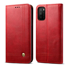 Handytasche Stand Schutzhülle Flip Leder Hülle L03 für Xiaomi Poco M3 Rot