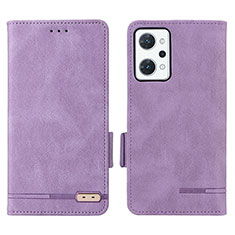 Handytasche Stand Schutzhülle Flip Leder Hülle L03Z für Oppo Reno7 A Violett