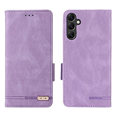 Handytasche Stand Schutzhülle Flip Leder Hülle L03Z für Samsung Galaxy A14 5G Violett