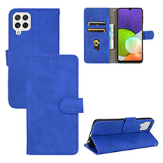 Handytasche Stand Schutzhülle Flip Leder Hülle L03Z für Samsung Galaxy A22 4G Blau