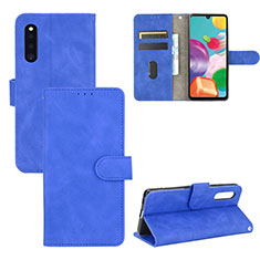 Handytasche Stand Schutzhülle Flip Leder Hülle L03Z für Samsung Galaxy A41 SC-41A Blau