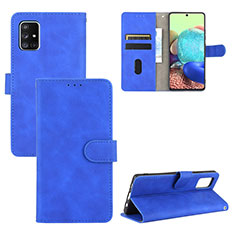 Handytasche Stand Schutzhülle Flip Leder Hülle L03Z für Samsung Galaxy A51 4G Blau