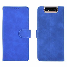 Handytasche Stand Schutzhülle Flip Leder Hülle L03Z für Samsung Galaxy A80 Blau