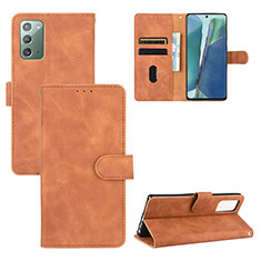Handytasche Stand Schutzhülle Flip Leder Hülle L03Z für Samsung Galaxy Note 20 5G Braun