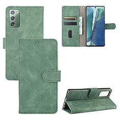 Handytasche Stand Schutzhülle Flip Leder Hülle L03Z für Samsung Galaxy Note 20 5G Grün