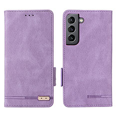 Handytasche Stand Schutzhülle Flip Leder Hülle L03Z für Samsung Galaxy S21 5G Violett