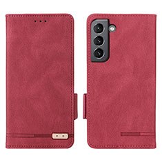 Handytasche Stand Schutzhülle Flip Leder Hülle L03Z für Samsung Galaxy S21 FE 5G Rot