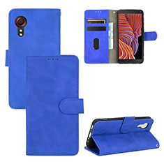 Handytasche Stand Schutzhülle Flip Leder Hülle L03Z für Samsung Galaxy XCover 5 SM-G525F Blau