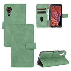 Handytasche Stand Schutzhülle Flip Leder Hülle L03Z für Samsung Galaxy XCover 5 SM-G525F Grün