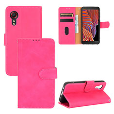 Handytasche Stand Schutzhülle Flip Leder Hülle L03Z für Samsung Galaxy XCover 5 SM-G525F Pink