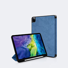 Handytasche Stand Schutzhülle Flip Leder Hülle L04 für Apple iPad Pro 11 (2020) Blau