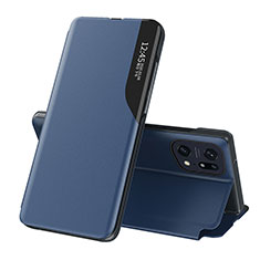 Handytasche Stand Schutzhülle Flip Leder Hülle L04 für Oppo Find X5 Pro 5G Blau