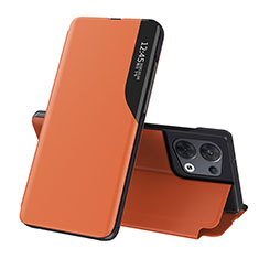Handytasche Stand Schutzhülle Flip Leder Hülle L04 für Oppo Reno8 5G Orange