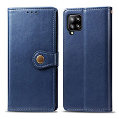 Handytasche Stand Schutzhülle Flip Leder Hülle L04 für Samsung Galaxy A42 5G Blau