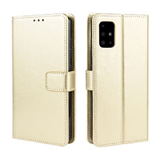 Handytasche Stand Schutzhülle Flip Leder Hülle L04 für Samsung Galaxy A51 5G Gold
