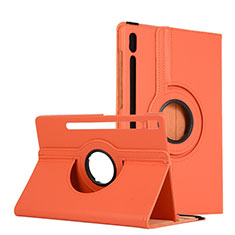Handytasche Stand Schutzhülle Flip Leder Hülle L04 für Samsung Galaxy Tab S6 10.5 SM-T860 Orange