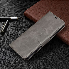 Handytasche Stand Schutzhülle Flip Leder Hülle L04 für Xiaomi Redmi Note 9 Pro Grau