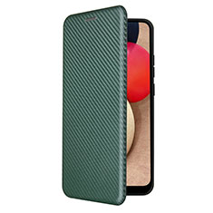 Handytasche Stand Schutzhülle Flip Leder Hülle L04Z für Samsung Galaxy A02s Grün