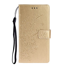 Handytasche Stand Schutzhülle Flip Leder Hülle L05 für Samsung Galaxy A51 5G Gold