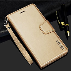 Handytasche Stand Schutzhülle Flip Leder Hülle L05 für Samsung Galaxy S21 5G Gold