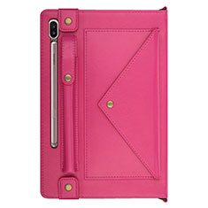 Handytasche Stand Schutzhülle Flip Leder Hülle L05 für Samsung Galaxy Tab S6 10.5 SM-T860 Pink