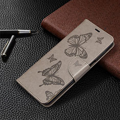 Handytasche Stand Schutzhülle Flip Leder Hülle L05 für Xiaomi Redmi Note 9 Pro Max Grau