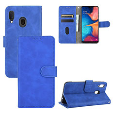 Handytasche Stand Schutzhülle Flip Leder Hülle L05Z für Samsung Galaxy A30 Blau
