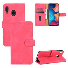 Handytasche Stand Schutzhülle Flip Leder Hülle L05Z für Samsung Galaxy A30 Pink
