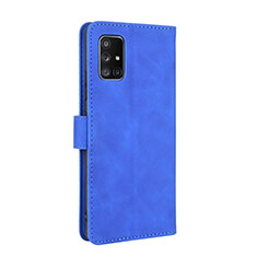 Handytasche Stand Schutzhülle Flip Leder Hülle L05Z für Samsung Galaxy A51 5G Blau