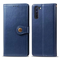 Handytasche Stand Schutzhülle Flip Leder Hülle L06 für Oppo Reno3 A Blau