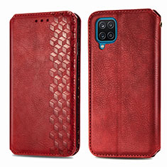 Handytasche Stand Schutzhülle Flip Leder Hülle L06 für Samsung Galaxy A12 Nacho Rot