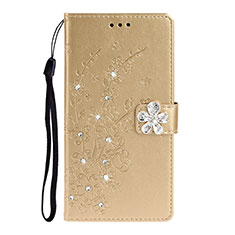 Handytasche Stand Schutzhülle Flip Leder Hülle L06 für Samsung Galaxy A51 5G Gold