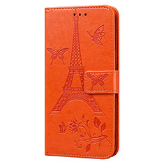 Handytasche Stand Schutzhülle Flip Leder Hülle L06 für Sony Xperia 8 Lite Orange