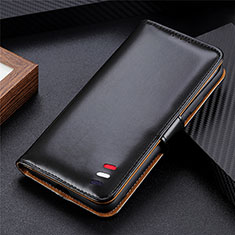 Handytasche Stand Schutzhülle Flip Leder Hülle L06 für Xiaomi Mi Note 10 Lite Schwarz