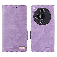 Handytasche Stand Schutzhülle Flip Leder Hülle L06Z für Oppo Find X7 Ultra 5G Violett