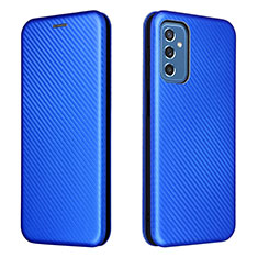 Handytasche Stand Schutzhülle Flip Leder Hülle L06Z für Samsung Galaxy M52 5G Blau