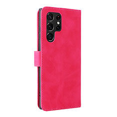 Handytasche Stand Schutzhülle Flip Leder Hülle L06Z für Samsung Galaxy S21 Ultra 5G Pink