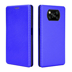 Handytasche Stand Schutzhülle Flip Leder Hülle L06Z für Xiaomi Poco X3 Pro Blau