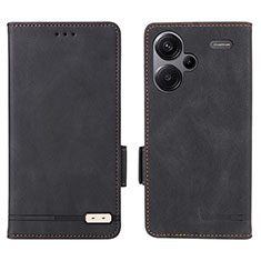 Handytasche Stand Schutzhülle Flip Leder Hülle L06Z für Xiaomi Redmi Note 13 Pro+ Plus 5G Schwarz